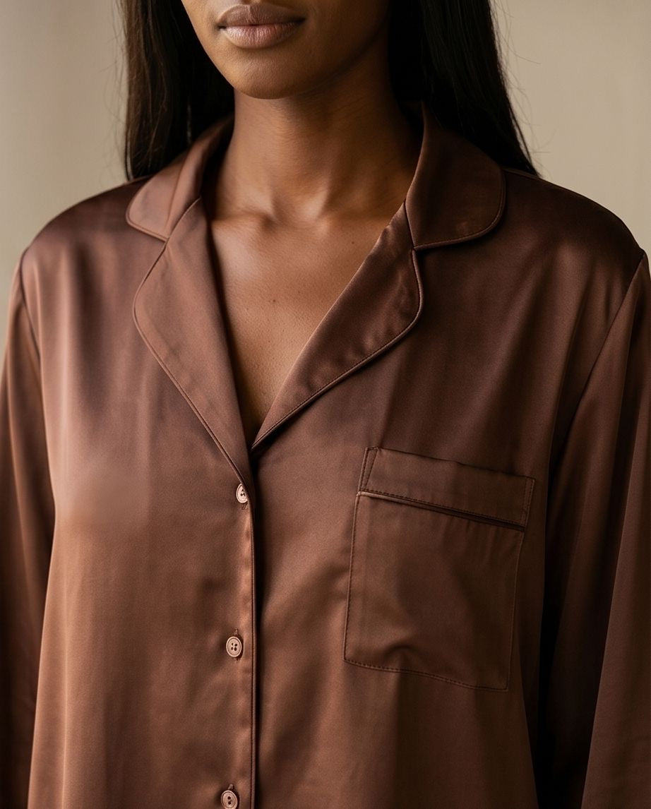 Cocoa Satin Set