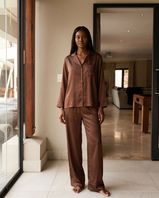 Cocoa Satin Set